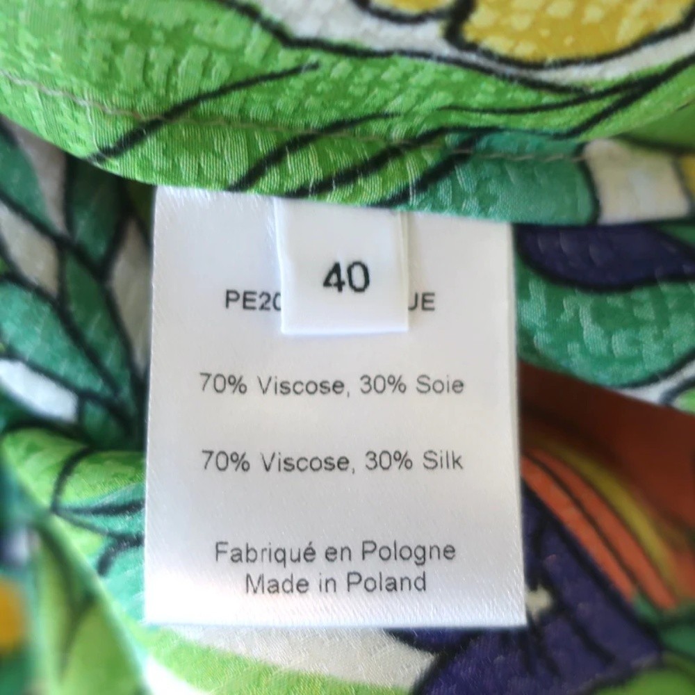 Roseanna Villa Dress Botannique Floral Print Hammered Satin Size 40 NEW - Picture 6 of 8